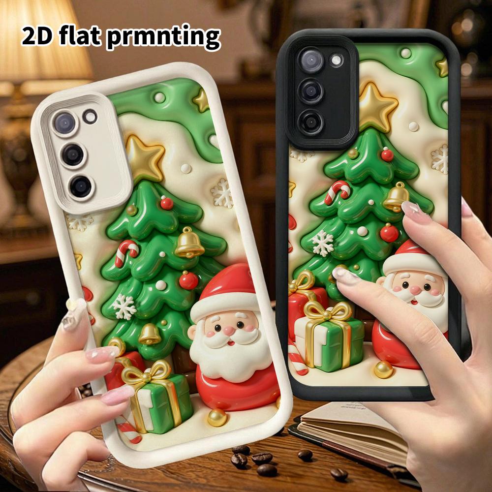 Phone Case: 2D Flat, Suitable for Samsung Galaxy A34 A35 M05 M06 S20 S22 S21 FE Plus 5G Protective Case, Embossed Expansion Style, Perfect Christmas a