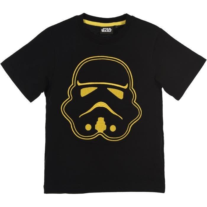 T-shirt Manches Longues Star Wars - Taille Garçon 14-16 Ans, Noir Et Blanc, Neuf Avec étiquettes