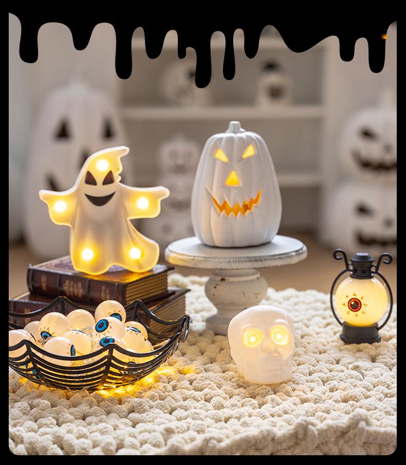 Halloween Glow-in-the-Dark Pumpkin Lantern Set for Party Decorations