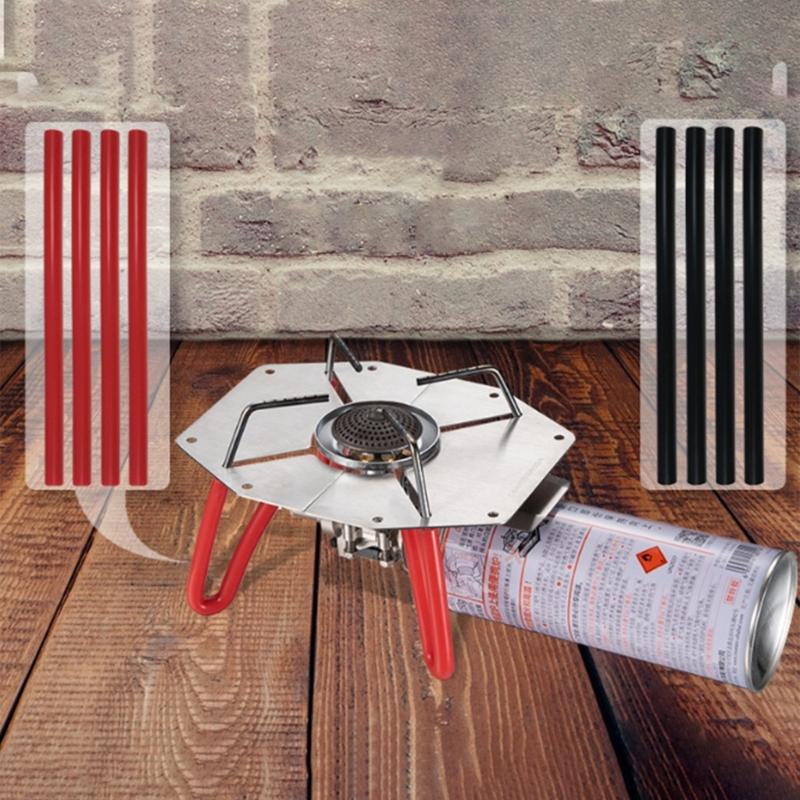 4pcs Anti Burn Stove Leg Cover Durability Outdoor Stove Silicones Leg Protectors Outdoor Cooker Gear