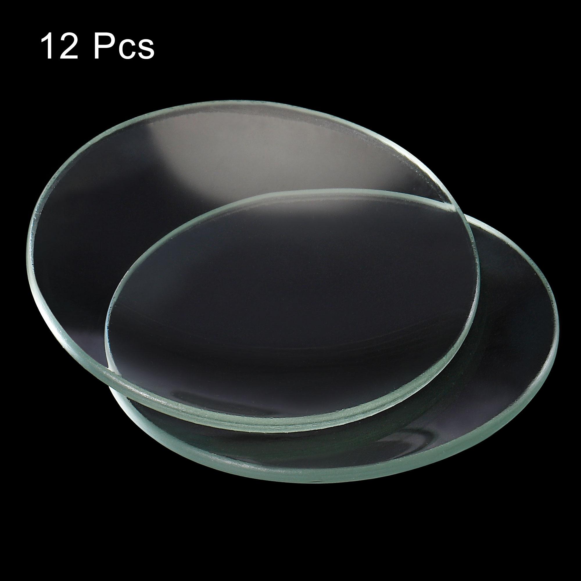 

12Pcs 50/60/70/80/90/100mm Watch Glass Beaker Flask Cover Smooth Edges Chamfered Arc Laboratory Watch Glass Evaporating Dish 50mm
