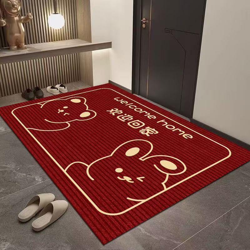 Chinese Style Red Non-slip Festive Entrance Door Mat