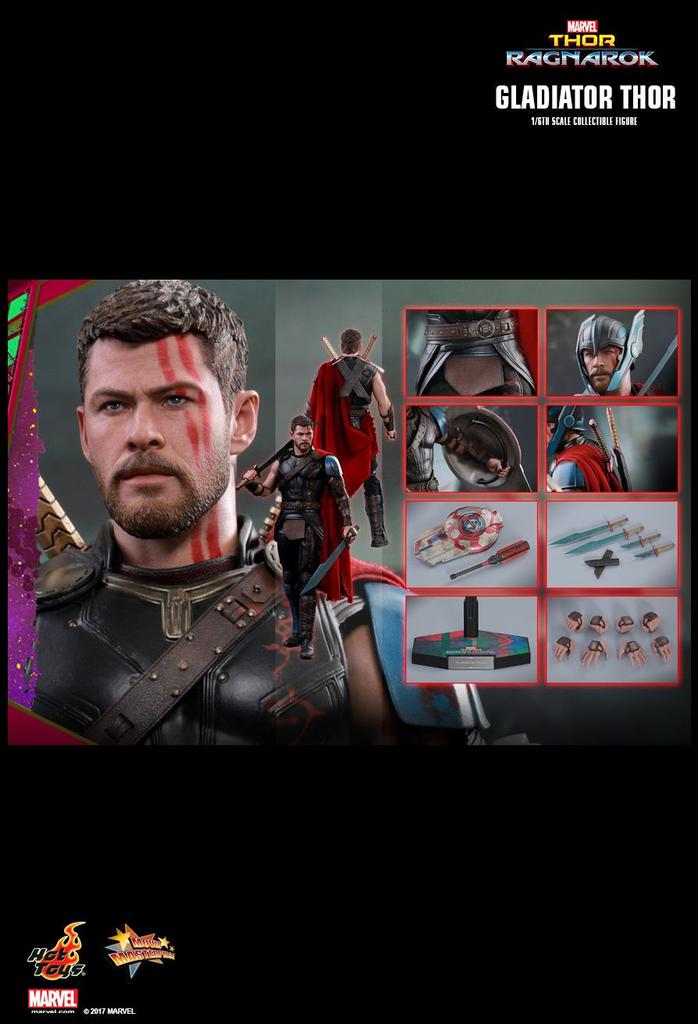 Figur Hot Toys MMS444 - Marvel Comics - Thor 3 : Ragnarok - Gladiator Thor standardversjon
