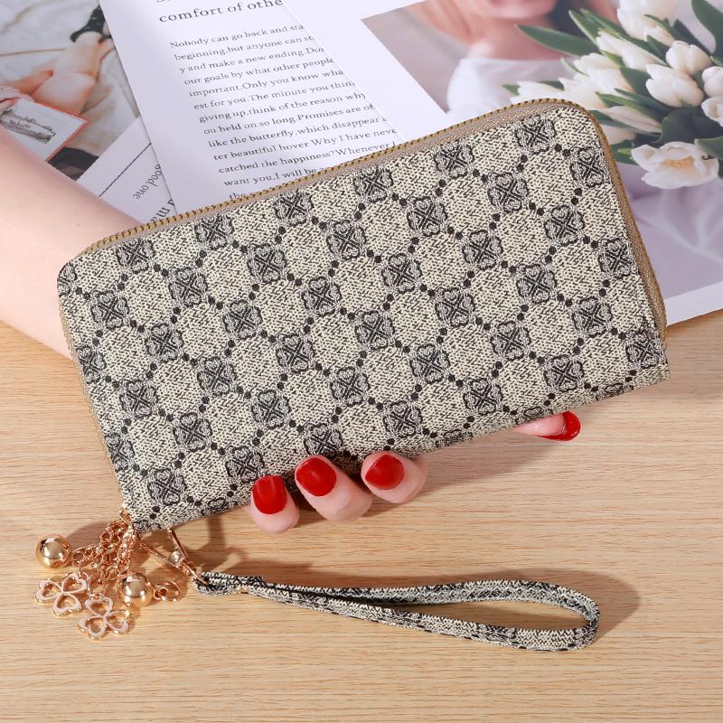 Woman Large Capacity Long Wallet Clutch Bag PU Leather Zipper Purse Card Bag Casual Multifunctional Phone Pouch Coin Purse Female