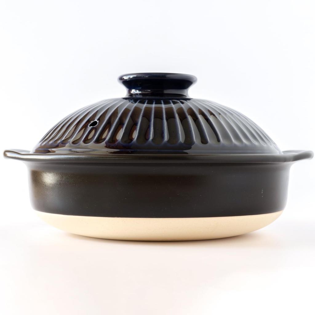 [2025, Authentic] Ginpo Touki Banko Ware Ginpo Chrysanthemum Earthenware Pot, No. 8, for 2, Lapis Lazuli Glaze, Blue, Made In Japan, 46081