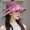 Fashion lace bucket hat women's summer new organza sunscreen hat shade UV protection versatile sun hat