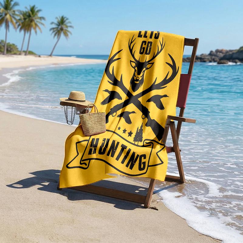 Hunter Fashion Beach Towel: Ideal for Summer Adventures Soft, Absorbent and Quick Drying Suitable for Swimming and Bathing