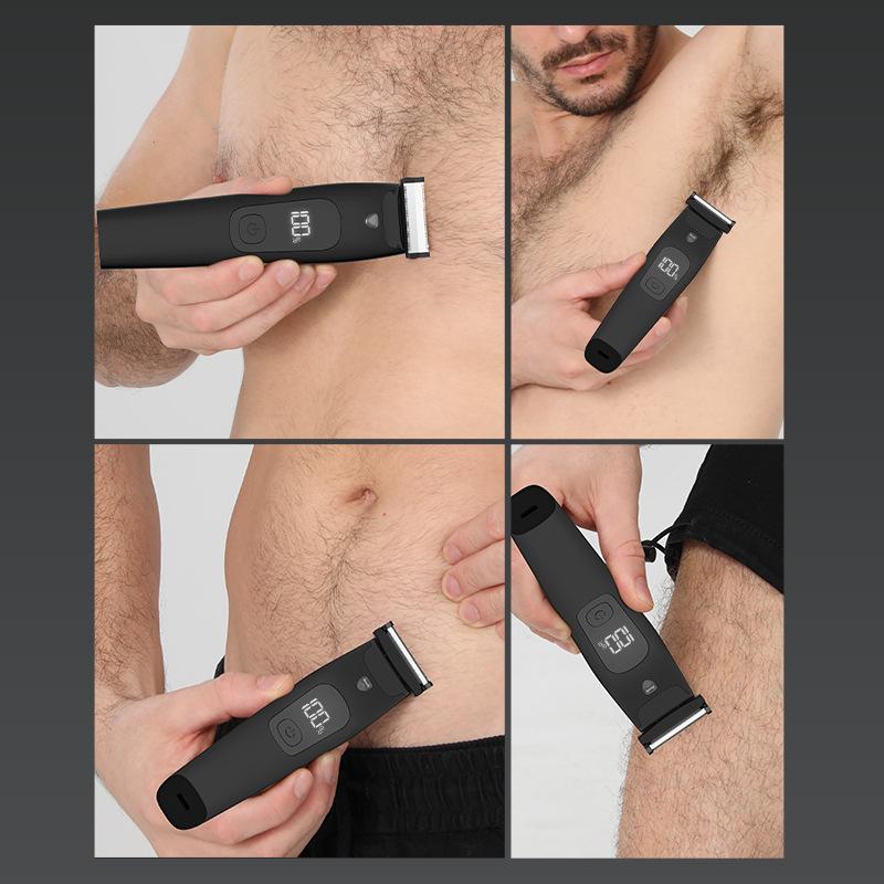 New Hair Clipper Men's and Women's Body Hair Trimmer Waterproof Digital Display Men's USB Electric Shaver Underarm Private Parts Trimmer