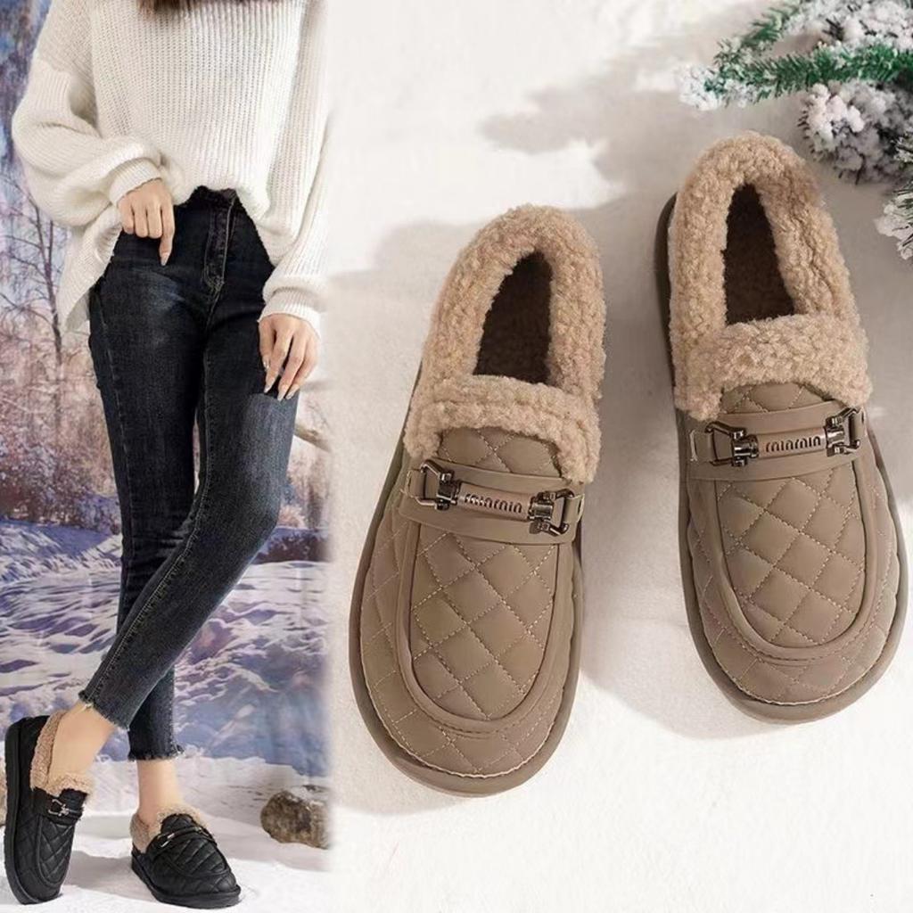 Ladies, Warm Shoes, Cotton Shoes, Non Slip Shoes, Wear-resistant, Comfortable Shoes, Soft Soled Shoes, Plush Cotton