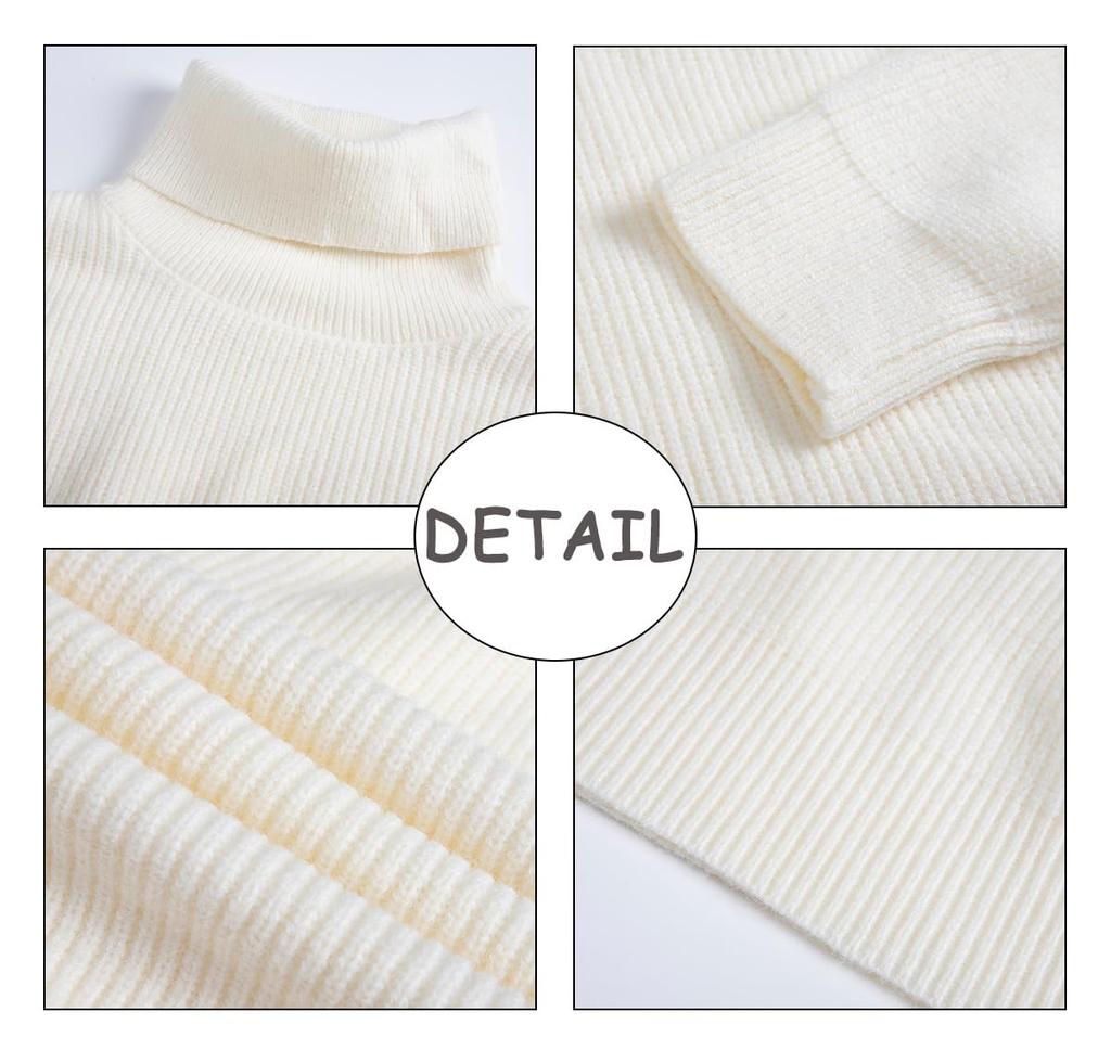 MEINPU Knit Mock High Crew Long Business Solid Cold Ribbed Men's Sweater, Turtleneck, Neck, Neck, Neck, Sleeve, Sweater, Color, Warm, Protection,