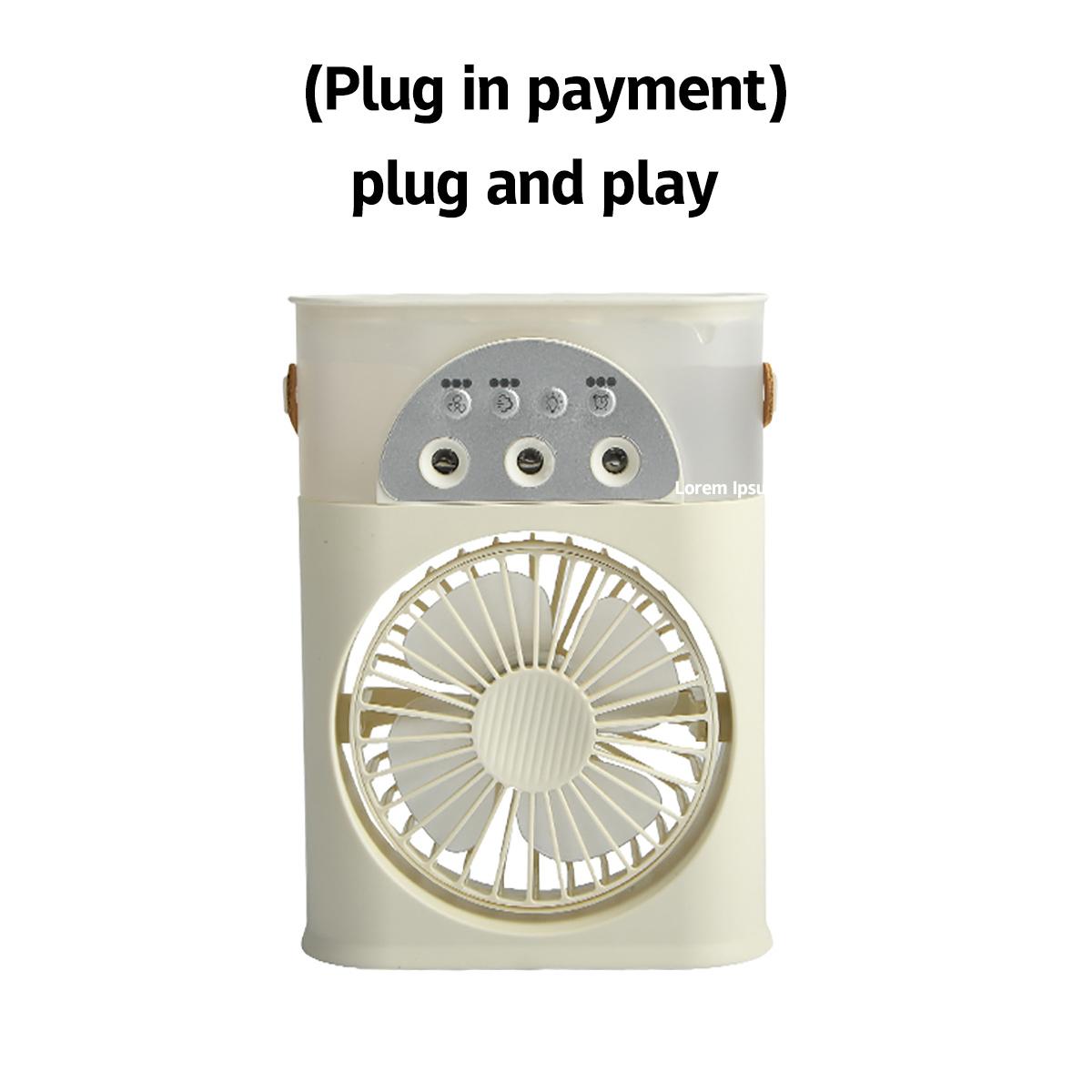 

Распылительный небольшой вентилятор с пятью отверстиями для увлажнения, небольшой холодильный кондиционер, мини-вентилятор, бесшумный охладитель воздуха с водяным охлаждением, 3 скорости