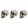 Mini Plastic Skull Figurines, 3D Printed Miniature Figurines Skulls Heads Ornaments, Dark Style Desktop Decor for Office Shelf, Halloween Party
