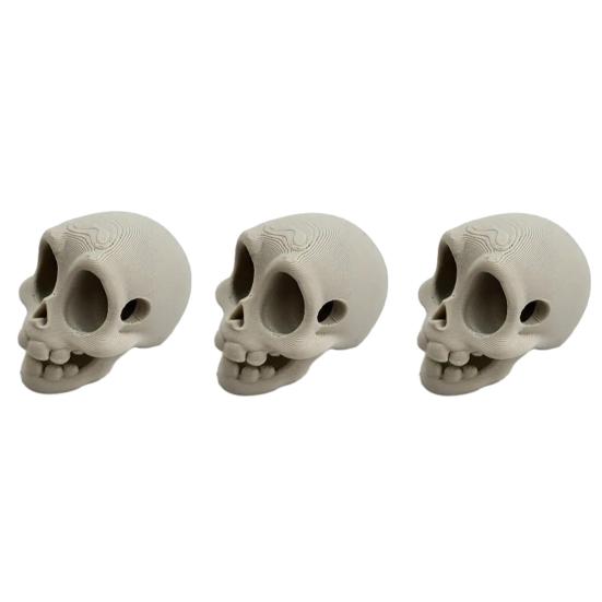Mini Plastic Skull Figurines, 3D Printed Miniature Figurines Skulls Heads Ornaments, Dark Style Desktop Decor for Office Shelf, Halloween Party