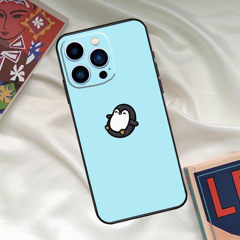 Penguin Phone Case For iPhone 16 15 14 12 11 13 17 Pro Max 15 16 Plus 13 Mini 16e 17 Air Funda Cover