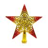 Christmas Topper Tree Hollowed Out Star Ornaments Party Home Decoration Gift