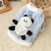 Autumn and Winter Thin Velvet Small Puppy Warm Puppy Dog Teddy Bear Bipeg Cat Cat Sweater Pet Clothes