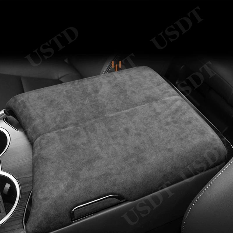 Suede Leather Armrest Box Lid Sheath Shell For TOYOTA Land Cruiser LC300 2024 2025 2026 Central Control Panel Cover Mat