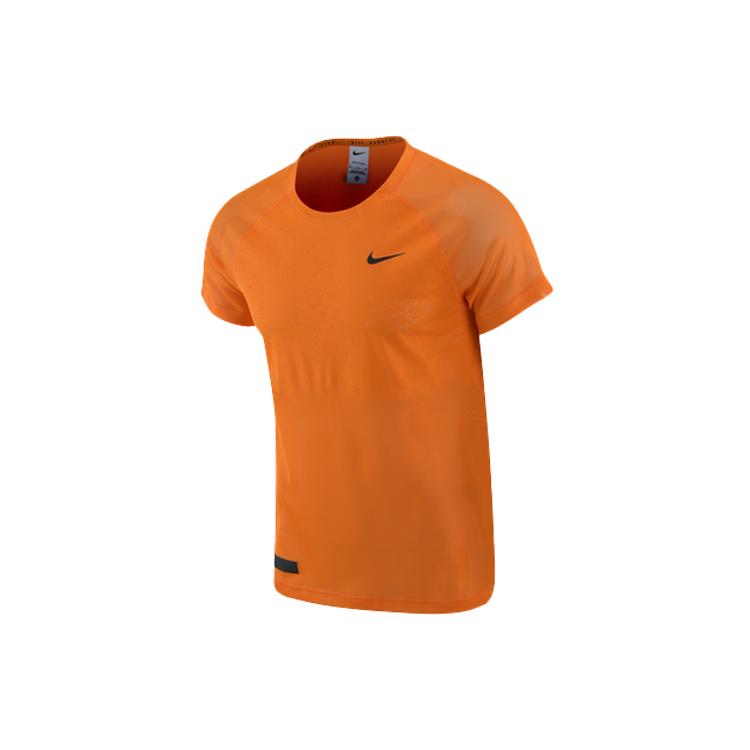 New Nike Running T Shirt Men's Bright Orange DX0854-836