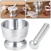 Stainless Steel Mortar Pestle Set Long-Lasting Easy Cleaning Mixing Bowl For Spice Herb