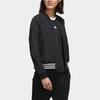 Adidas Casual Sports Stand Collar Woven Bomber Jacket Women Jackets Black FI9284