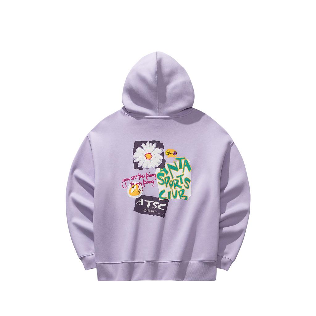 Anta Sports Retro Lifestyle Series Hooded Sweatshirt Spring 2026 Women Tops Rock-Purple 162618715S-2