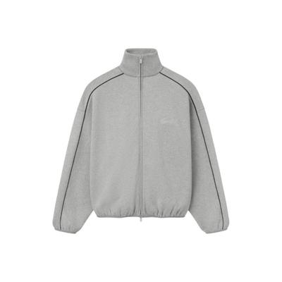 Moderne Trainingsjacke mit Paspel Betonmeliert/Schwarz Herren Oberbekleidung Grau 202SP256895F