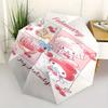 My Melody,Anniversary Automatic Folding Umbrella Simple 8 Rib Design, Bright Cartoon Pattern, Durable Iron Frame, Suitable For Travel, Outdo