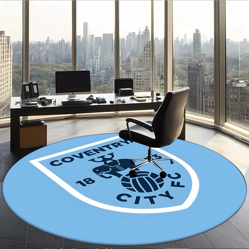 Coventry City Football Club (1) Round Office Rug Decorative Floor Rug for Office Bedroom Living Room and Home Space