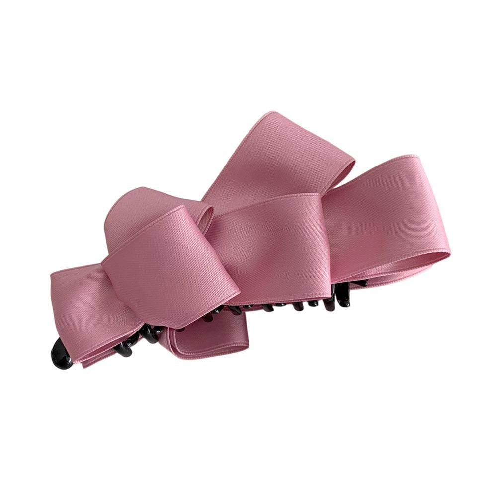 Fashion Large Bow Banana Clip Sweet Cloth Hair Styling Hair Claw Satin Bow Hair Accessories for Women Girls