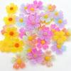 20 Stück Neue Harz Niedliche Gemischte Zweifarbige Blumen Flache Rückseite Cabochon Scrapbooking Haarspange Mitte Verzierungen DIY Zubehör G73