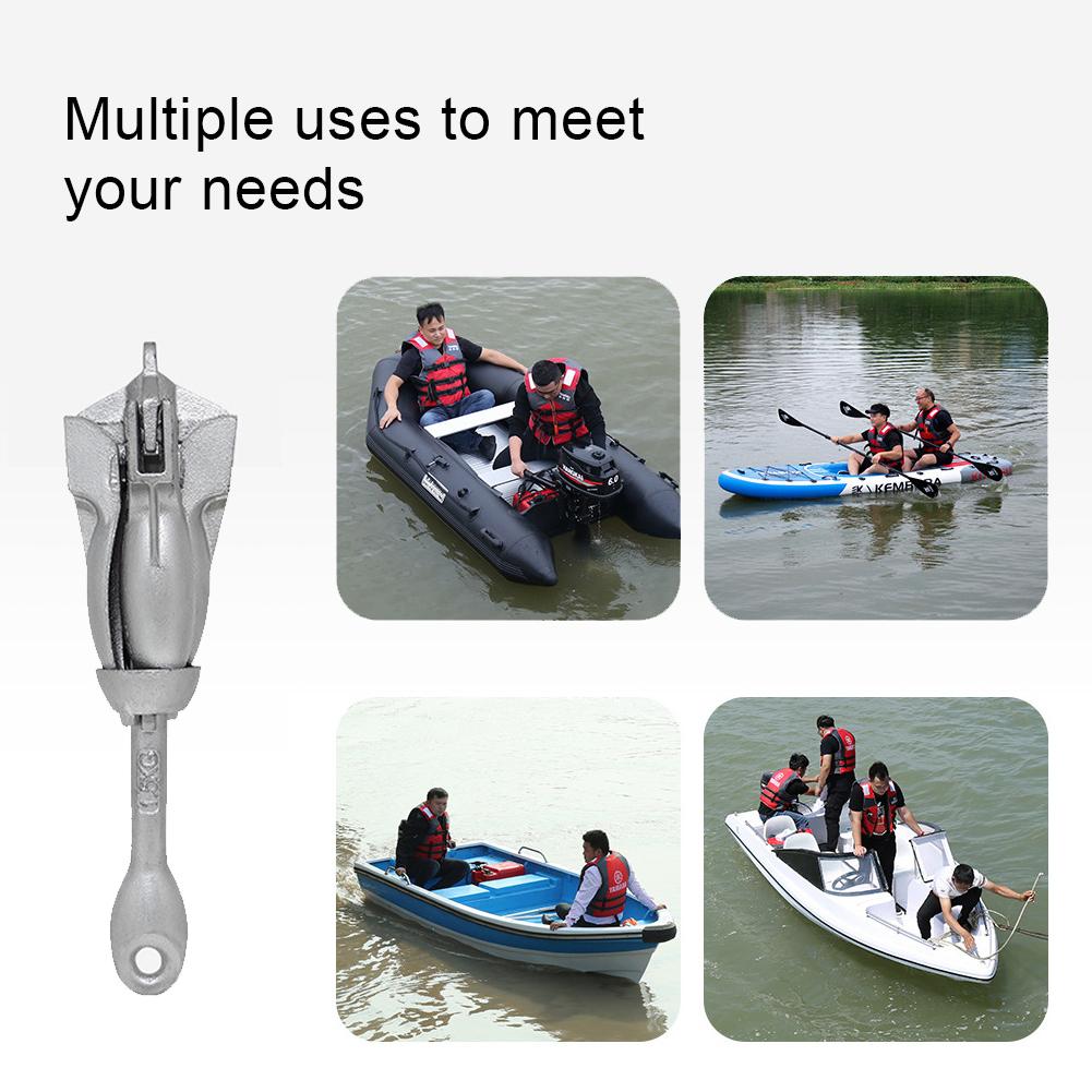 0.7/1.5KG Grapnel Anchor Folding Kayak Anchor with 65ft Marine Rope and Buoy for Kayak Fishing Canoes Jet Ski SUP Board