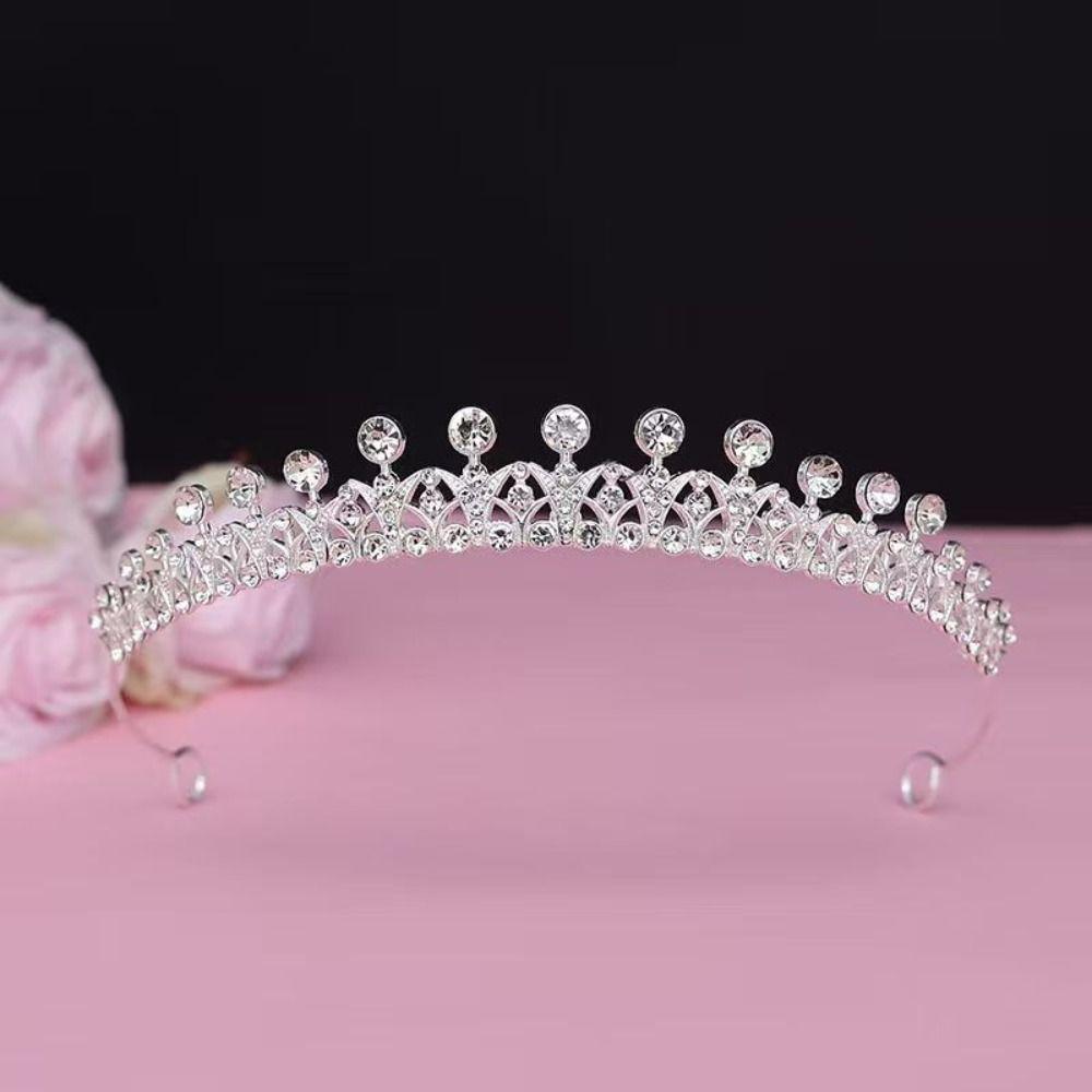Shiny Crystal Bridal Crown Hair Jewelry Princess Tiara  Hair Jewelry Accessories