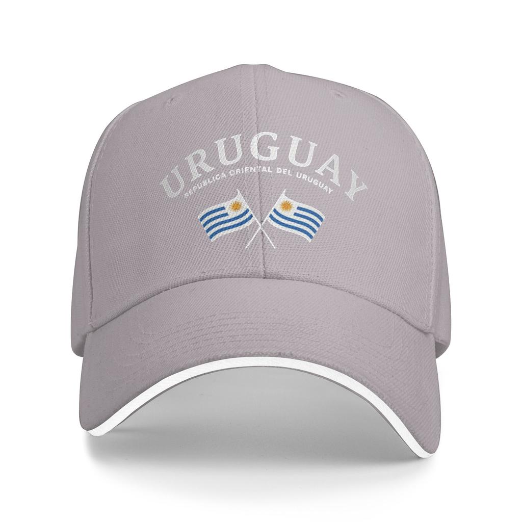 Uruguay Crossed Flags Vintage College Style Custom Baseball Caps Mens Printing Female Beach Coquette Hat Hip Hop Trucker Cap