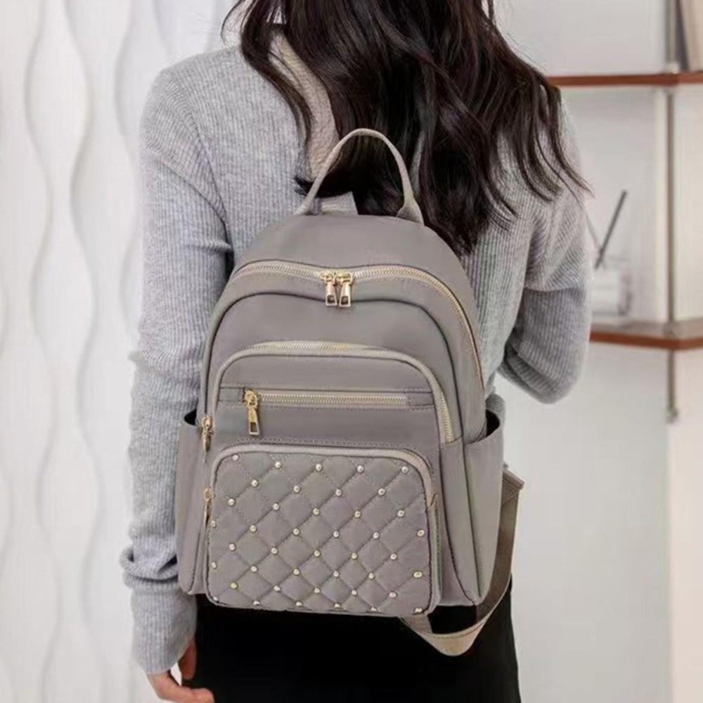 Fashion Classic Vintage Backpack Multiple Pockets Adjustable Straps Travel Bag Elegant Women Backpack Girls