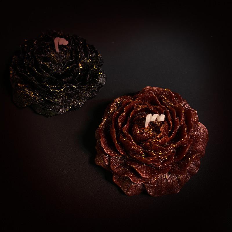 Peony Rose Gilded Low-Temp Drip Wax Candles - Skin-Friendly Adult Training Props