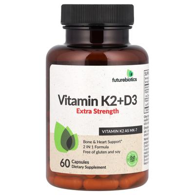 Vitamín K2+D3, Extra Síla, 60 Kapslí
