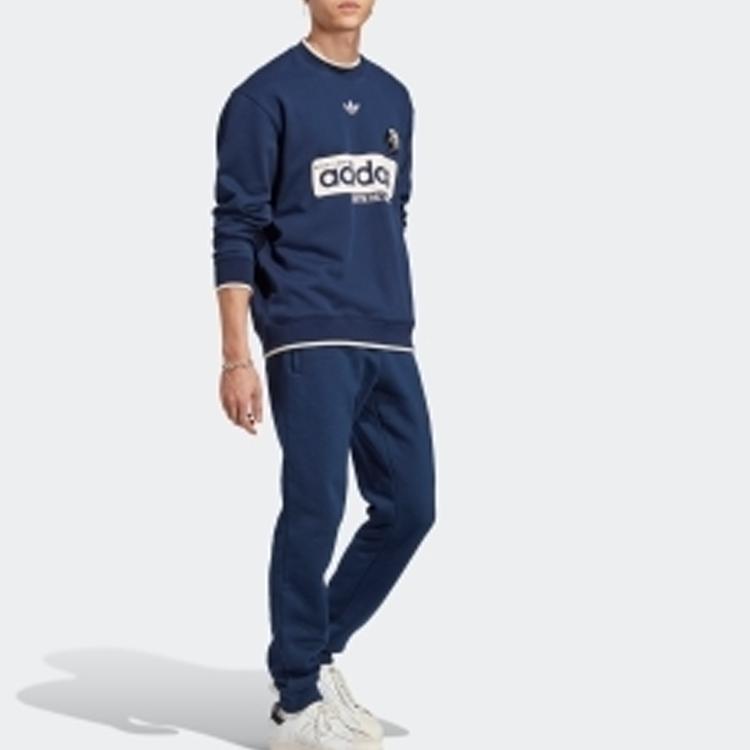 adidas Αρχικό Τυποποιημένο Λογότυπο Trefoil Φούτερ με Στρογγυλή Λαιμόκοψη Ανδρικό φούτερ Νυχτερινό-Μπλε IP7164