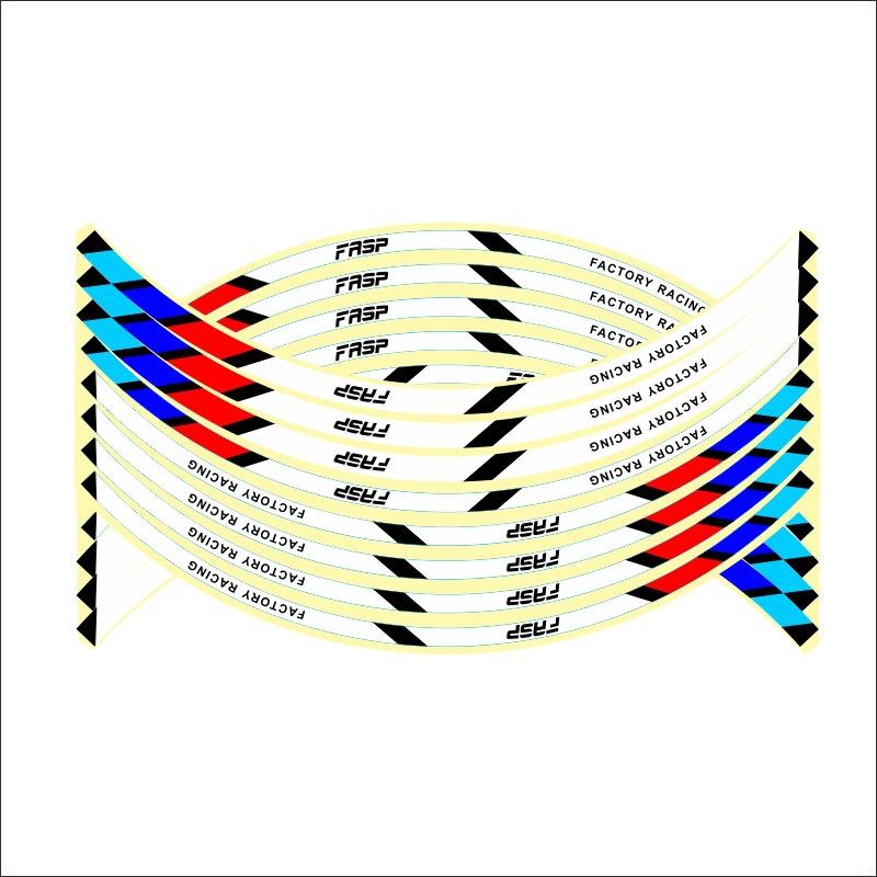 16Pcs Universal 17"18" Strips Motorcycle Wheel Stickers Car Reflective Rim Tape Motorbike Bicycle Auto Decals for Honda