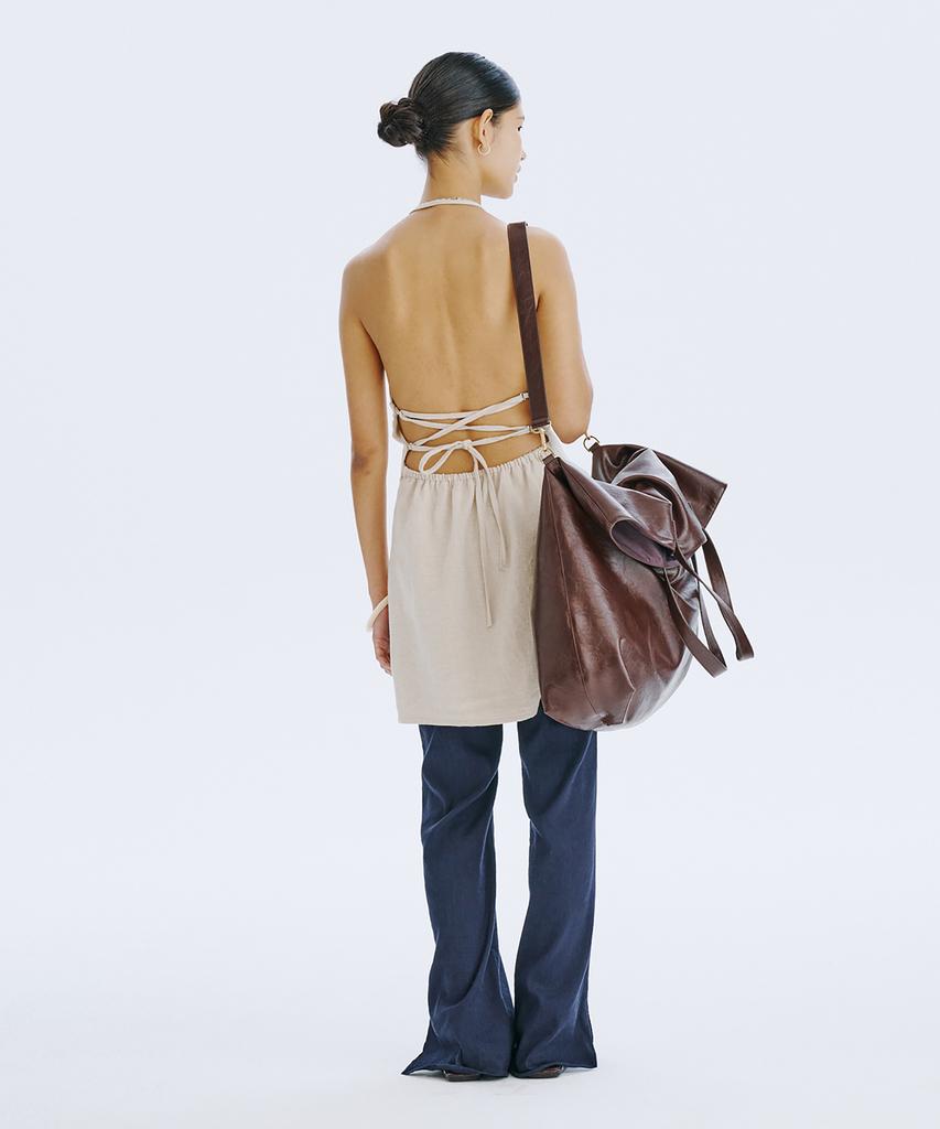 Bundercammer Strap Mini Dress_Beige