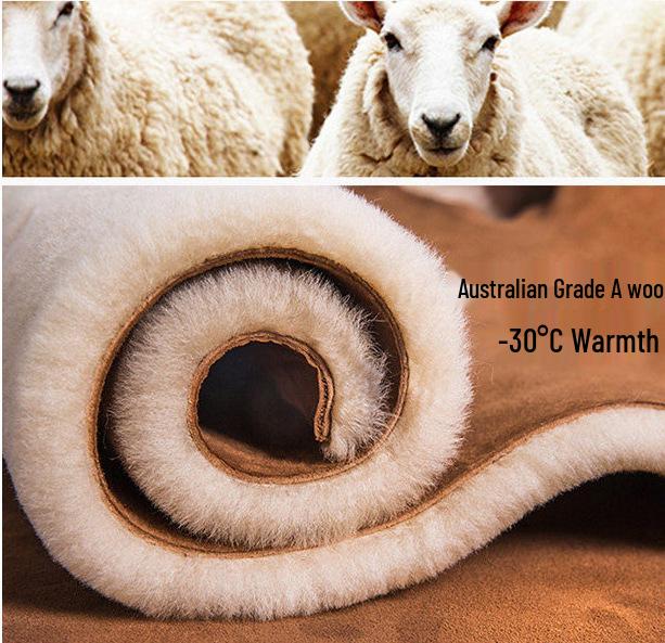 Zhou Dongyu Mini Lammfell Schneestiefel: Warm, Dicke Wolle, Rutschfest, Winterstil für Paare