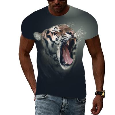 Summer Trend Animal Tiger Graphic T Shirts Fashion Casual 3D Printing T-shirts with Short Sleeves Hip Hop Trendyol Men's Store