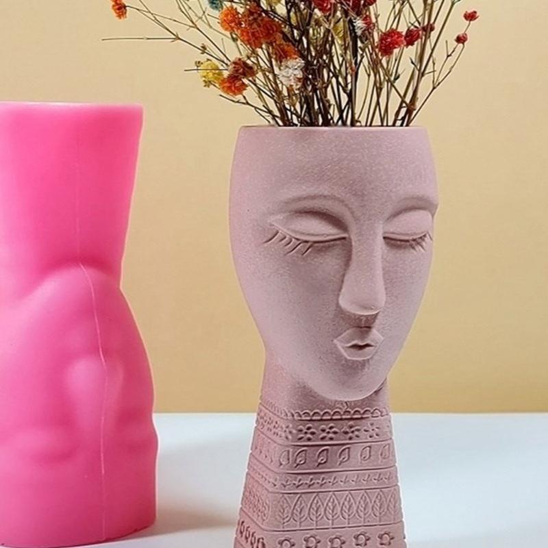 Silicone Texture Flowerpot Mold Suitable for Hand-Making Succulent Plant