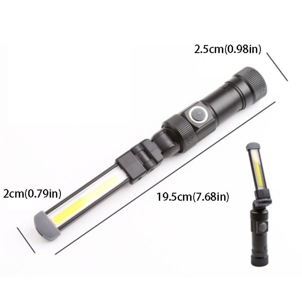 Portable Folding USB Charging COB Emergency Lamp USB Charging COB Technology Magnetic Tail Light 360° Magnetic Point