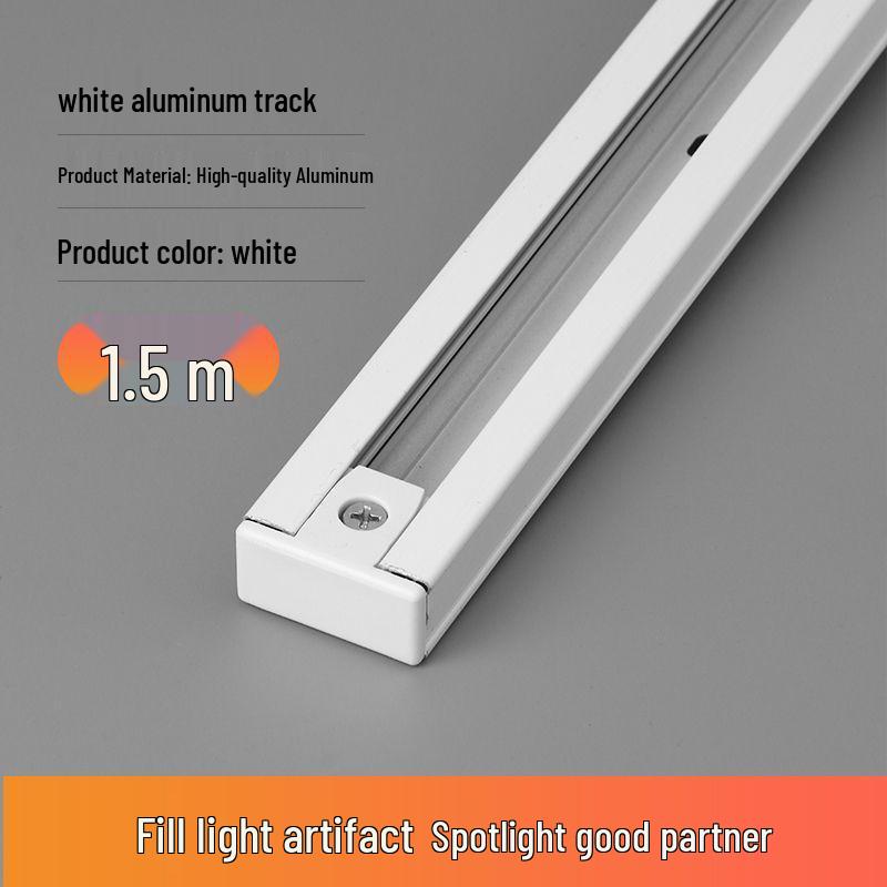 LED Spotlight Track Light Set with 1m & 0.5m Thickened Track and Connector Adapter