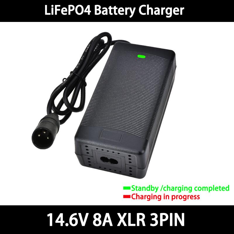 12V 8A 14.6V 8A Lifepo4 Ladegerät AC 100-240V 4S 12V/12.8V Lithium-Eisenphosphat-Akkupack-Ladegerät Es wird mit einem Lüfter geliefert