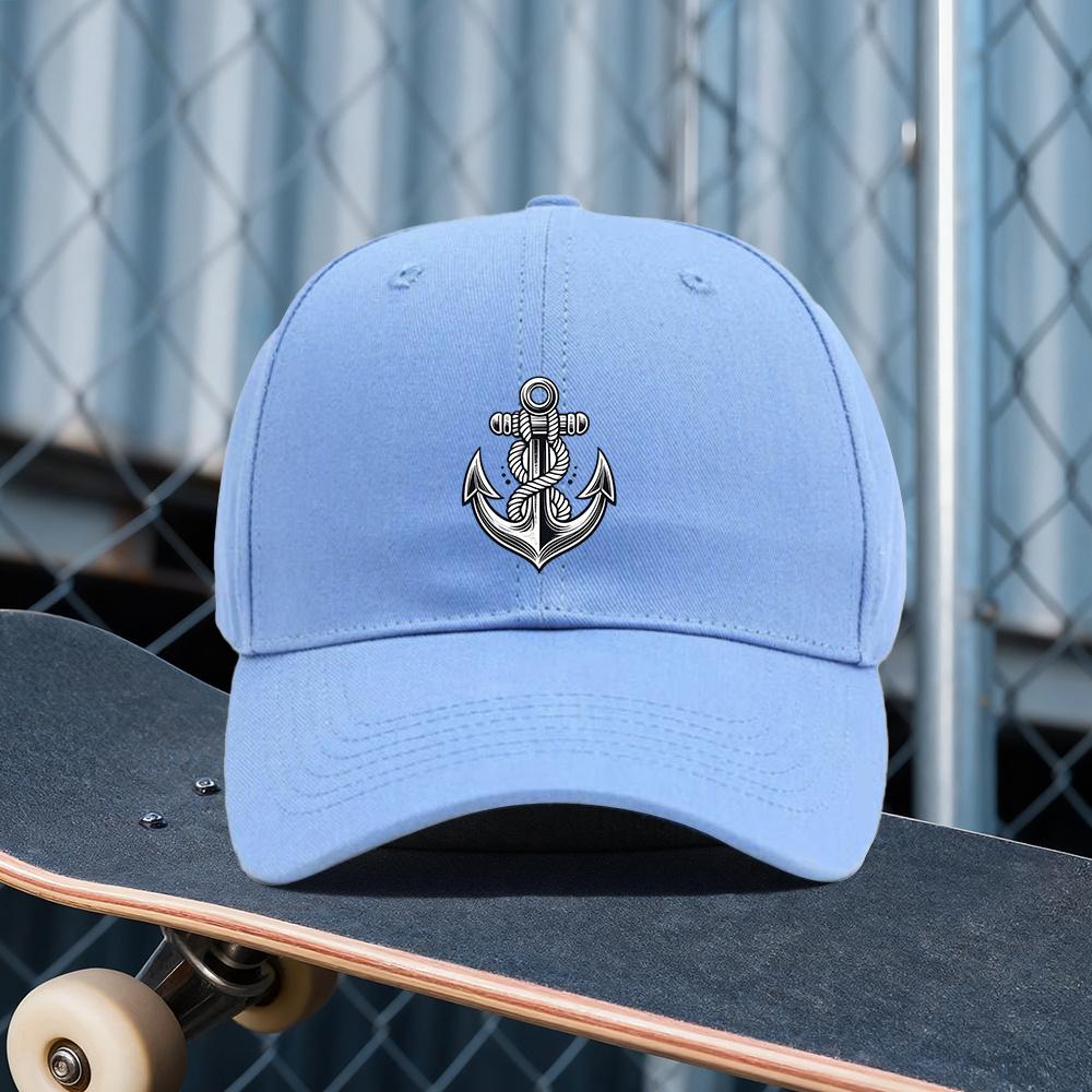An Adjustable Cap Featuring a Vintage Anchor Print Perfect for Both Unisex And Women Who Enjoy Outdoor Sports ItS an Ideal Gift