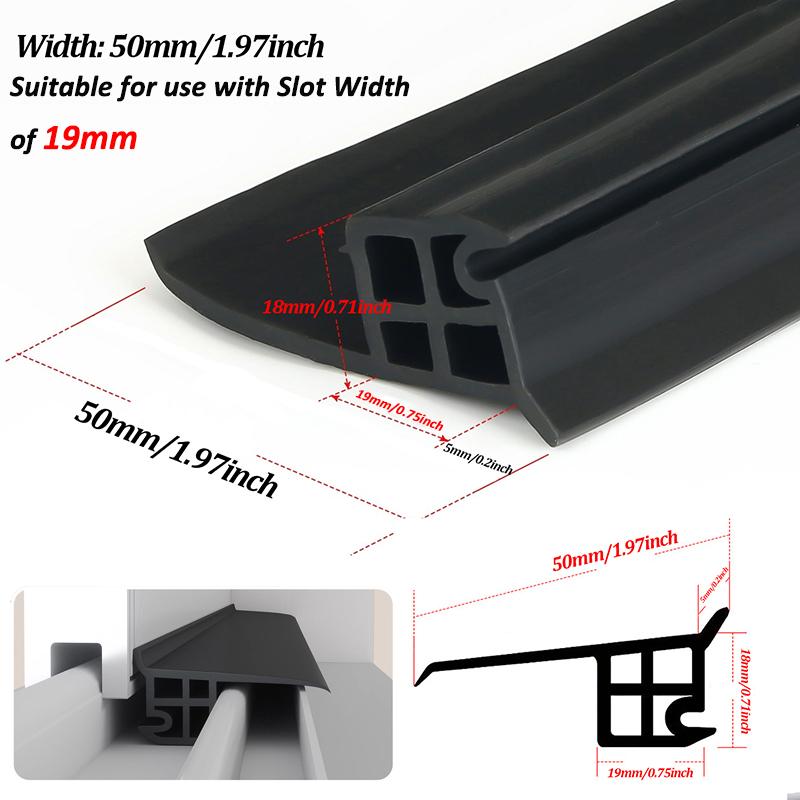 1m Aluminum Alloy Window Edge Water Deflector Sealing Strip Balcony Water Blocking Bar Sliding Window Windproof Waterproof Board