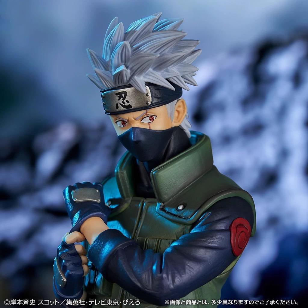 28CM Anime Naruto Shippuden Hatake Kakashi Standing Model Toy Gift Large Action Figure Sasuke PVC Desktop Ornament Doll