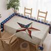 Patriotic Star Pattern Rectangle Tablecloth for Table Decor Holiday Party Waterproof Reusable Table Cloth for Table Dining Room