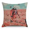 Wish Pillowcase Astronaut Planet Linen Pillow Cushion Cover